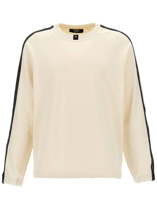 Fendi Crewneck Cotton Sweater White