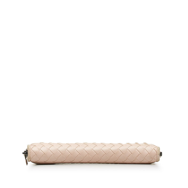 Bottega Veneta Intrecciato Long Wallet in Leather Pink Ladies