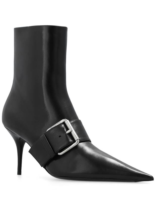 Balenciaga Knife Buckle Middle Boots Black