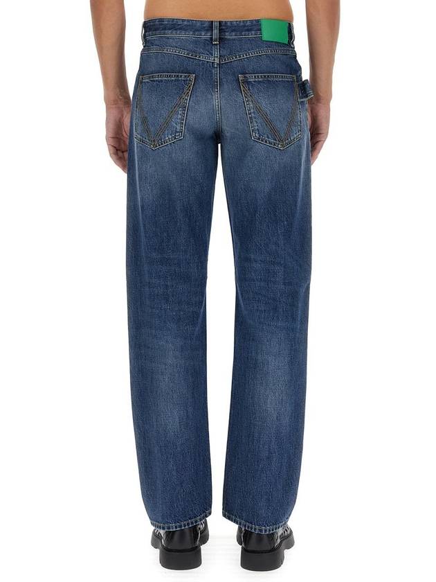 Bottega Veneta Straight Fit Denim Jeans Blue