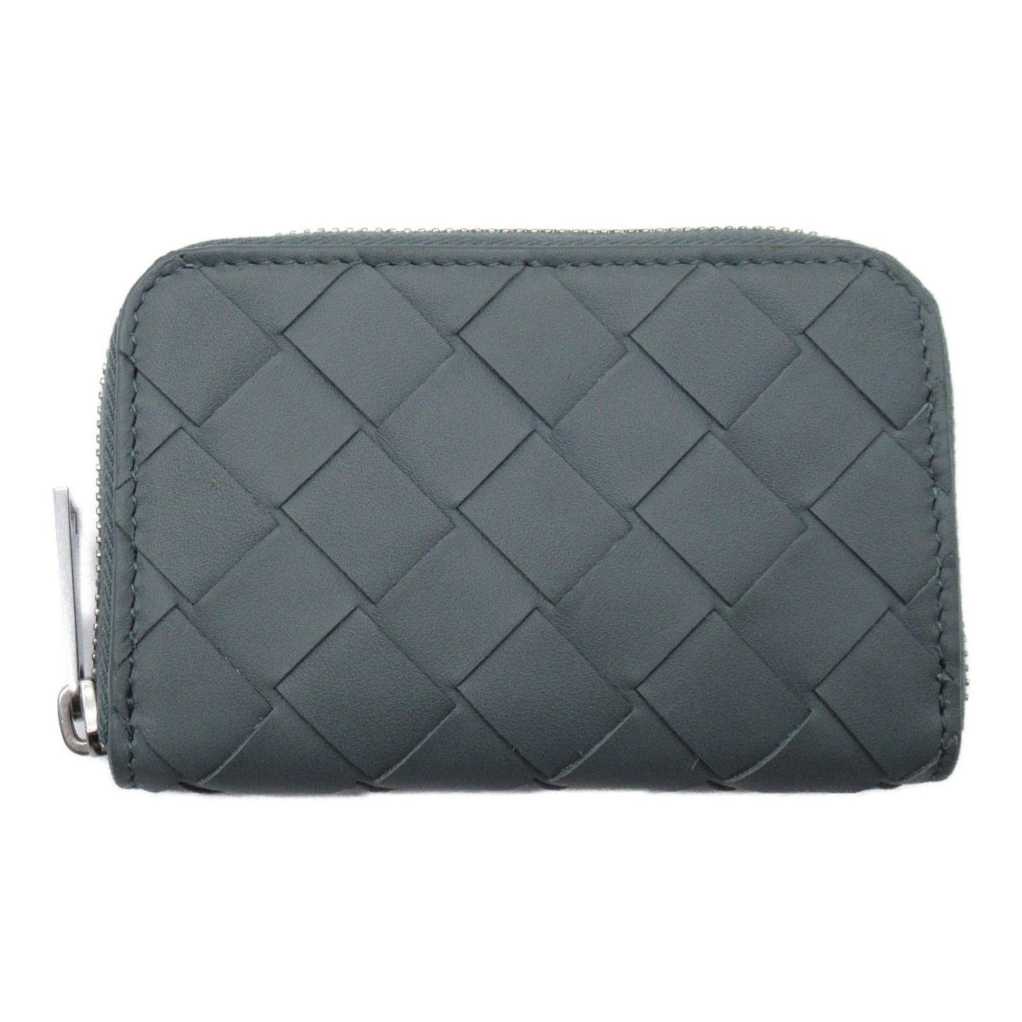 Bottega Veneta Interactive Coin Case Coin Case Wallet Leather Green Dark Blue