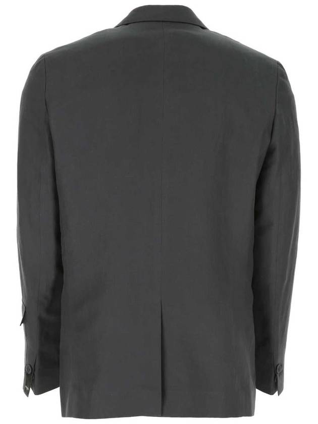 Fendi Men's Linen Blend Blazer Jacket Grey