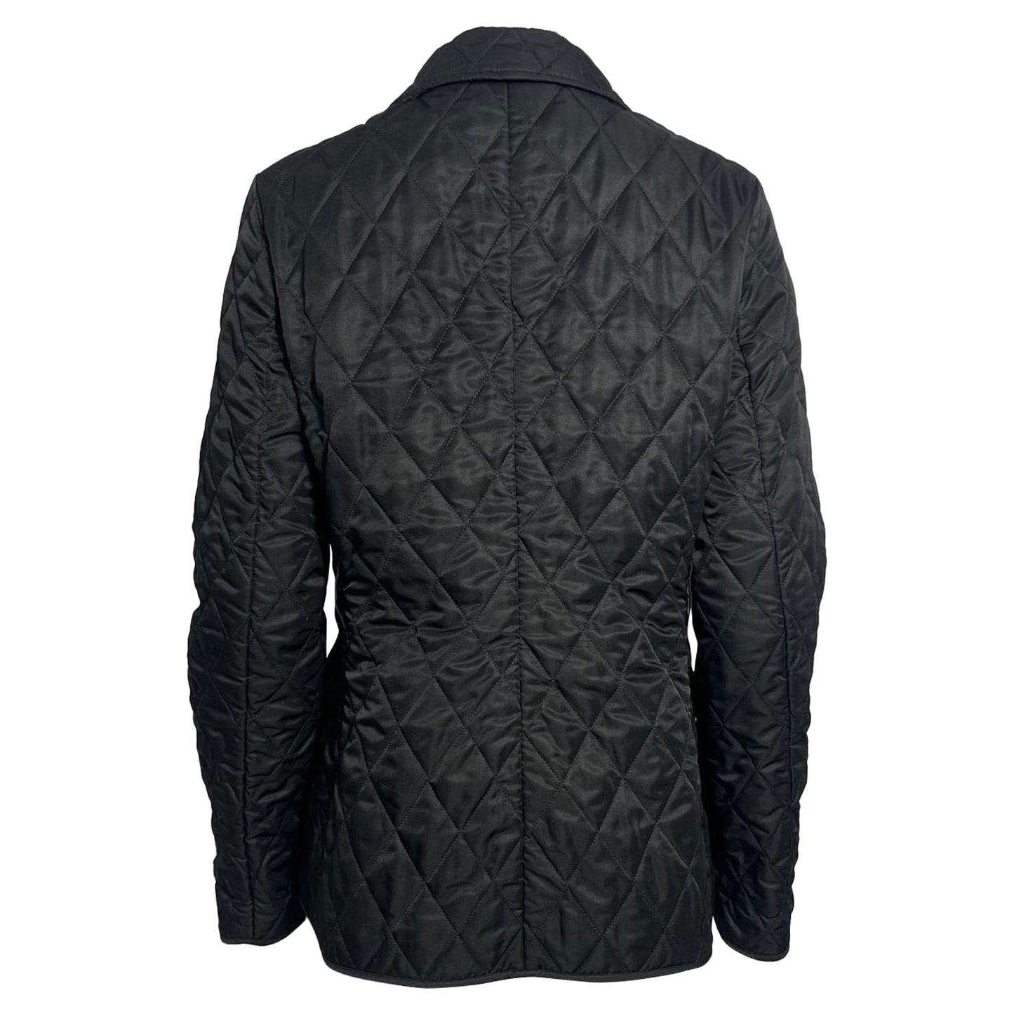 Burberry Brit Quilted Zipped Down Jacket in Black Polyester