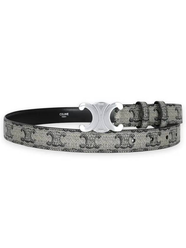 CELINE Triomphe Medium Canvas Belt Grey