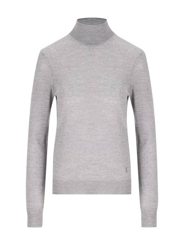 Saint Laurent Cassandre Wool Turtle Neck Grey