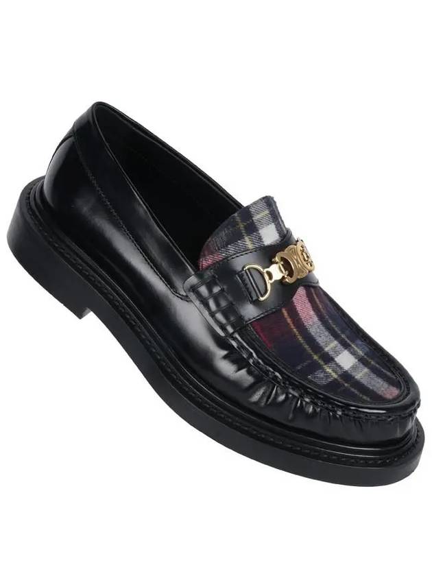 CELINE Universite Triomphe Chain Loafers Black