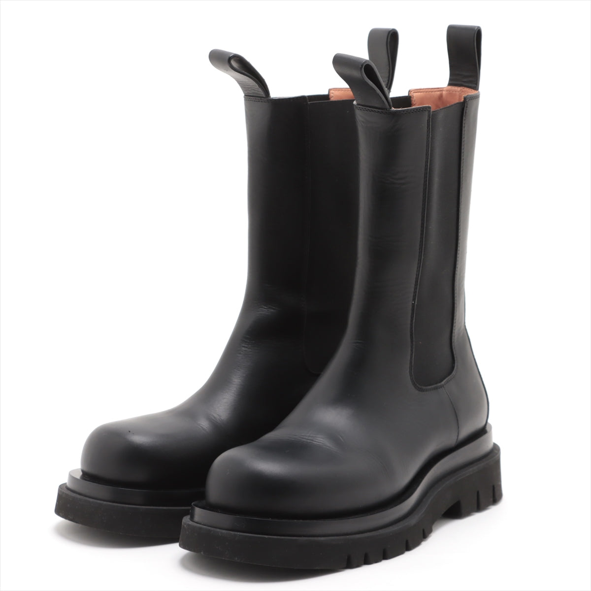 Bottega Veneta Leather Side Gourmet Boots 39 Black Rug