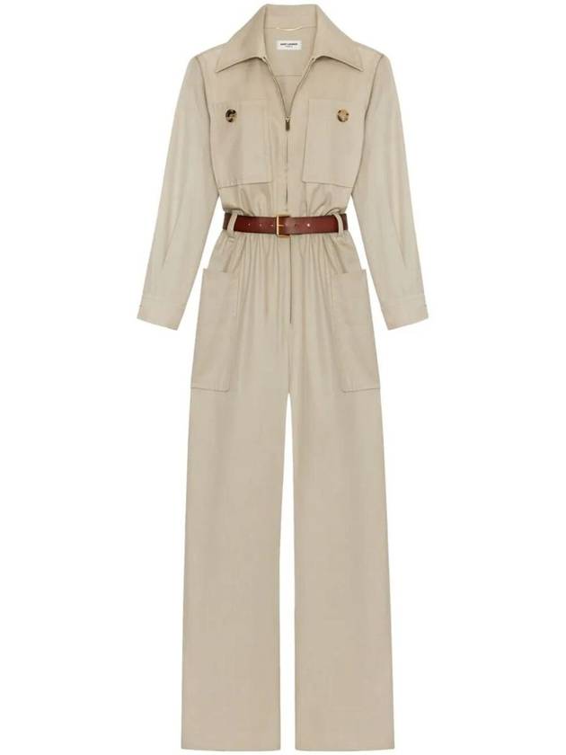 Saint Laurent belted cotton jumpsuit 785813Y9I22