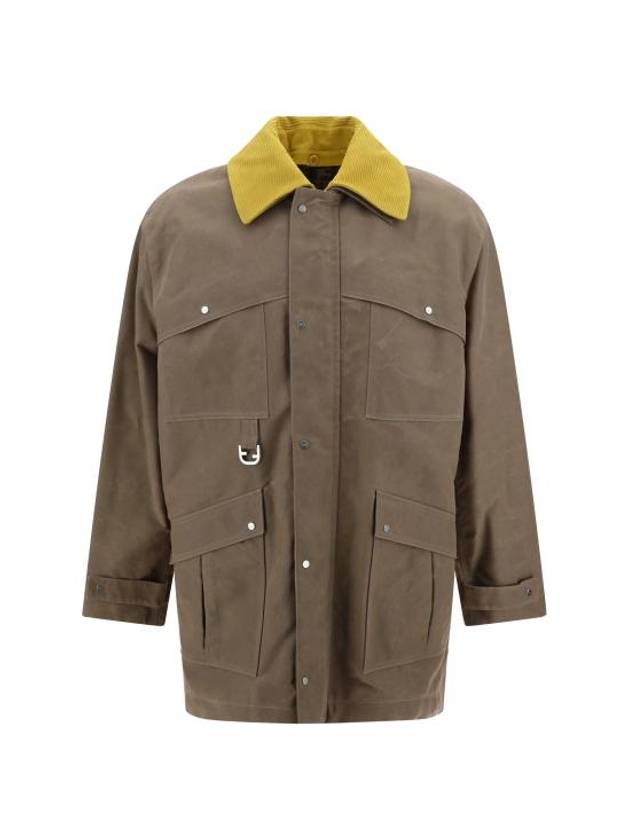 Fendi Waxed Cotton Blouson Jacket Beige