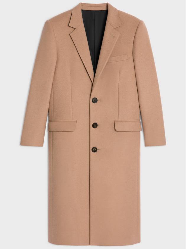 CELINE Chesterfield Camel Cloth Single Coat Camel