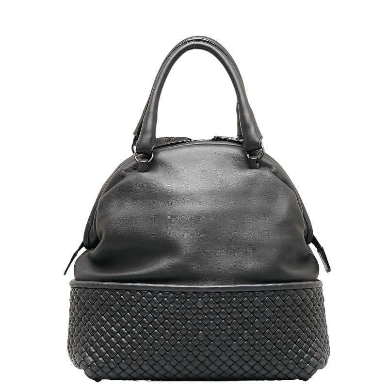 Bottega Veneta Intrecciato Tote Bag in Calf Leather Black Ladies