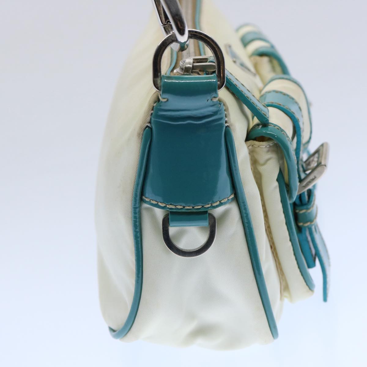 PRADA Shoulder Bag Nylon White 60312