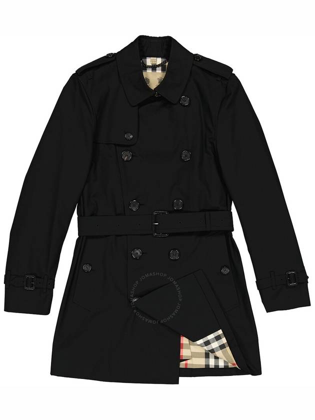 Burberry Burberry Men's Black Kensington Mid-length Trench Coat, Brand Size 48SF (US Size 38SF)