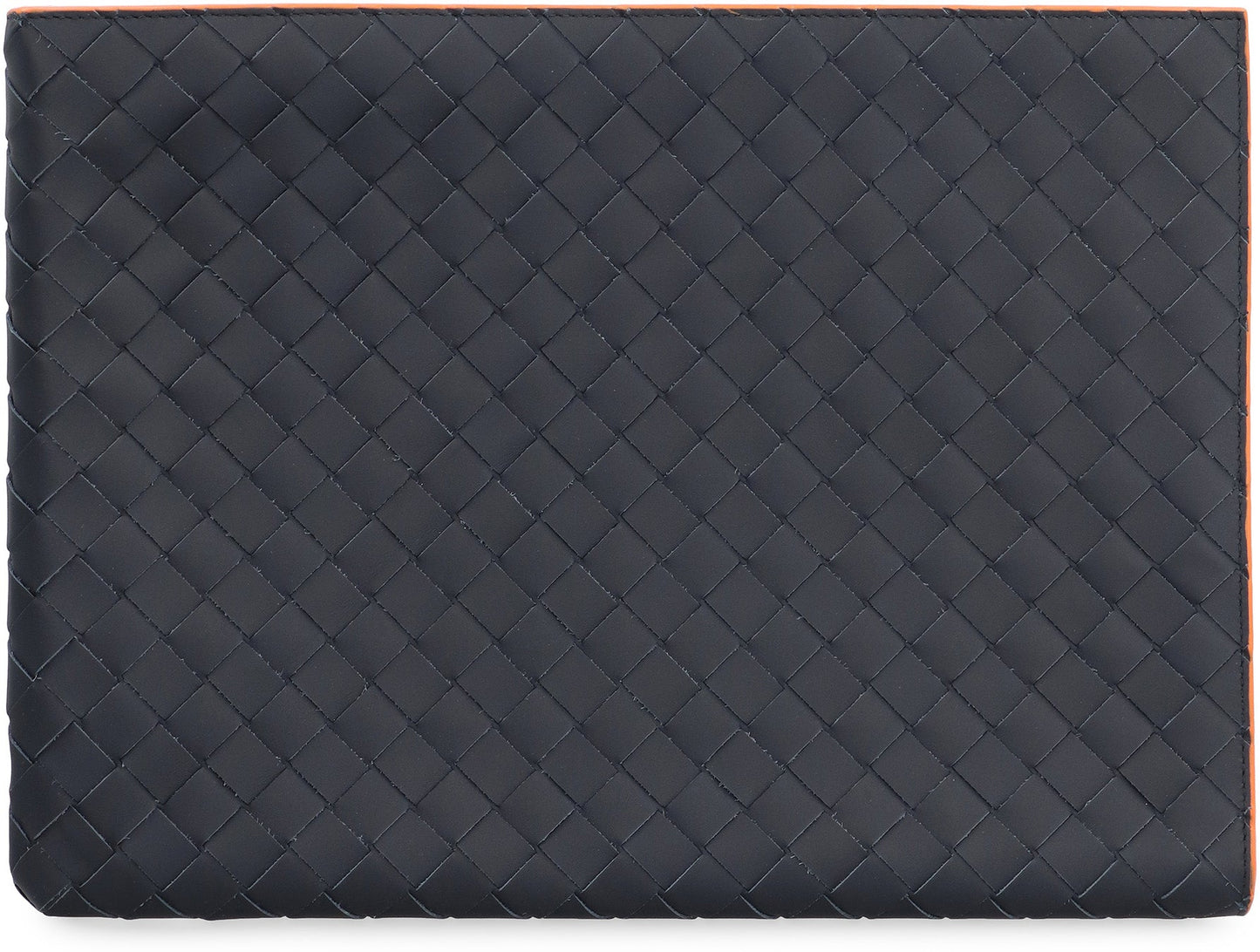 BOTTEGA VENETA Leather Clutch with Intrecciato Motif - 33 cm