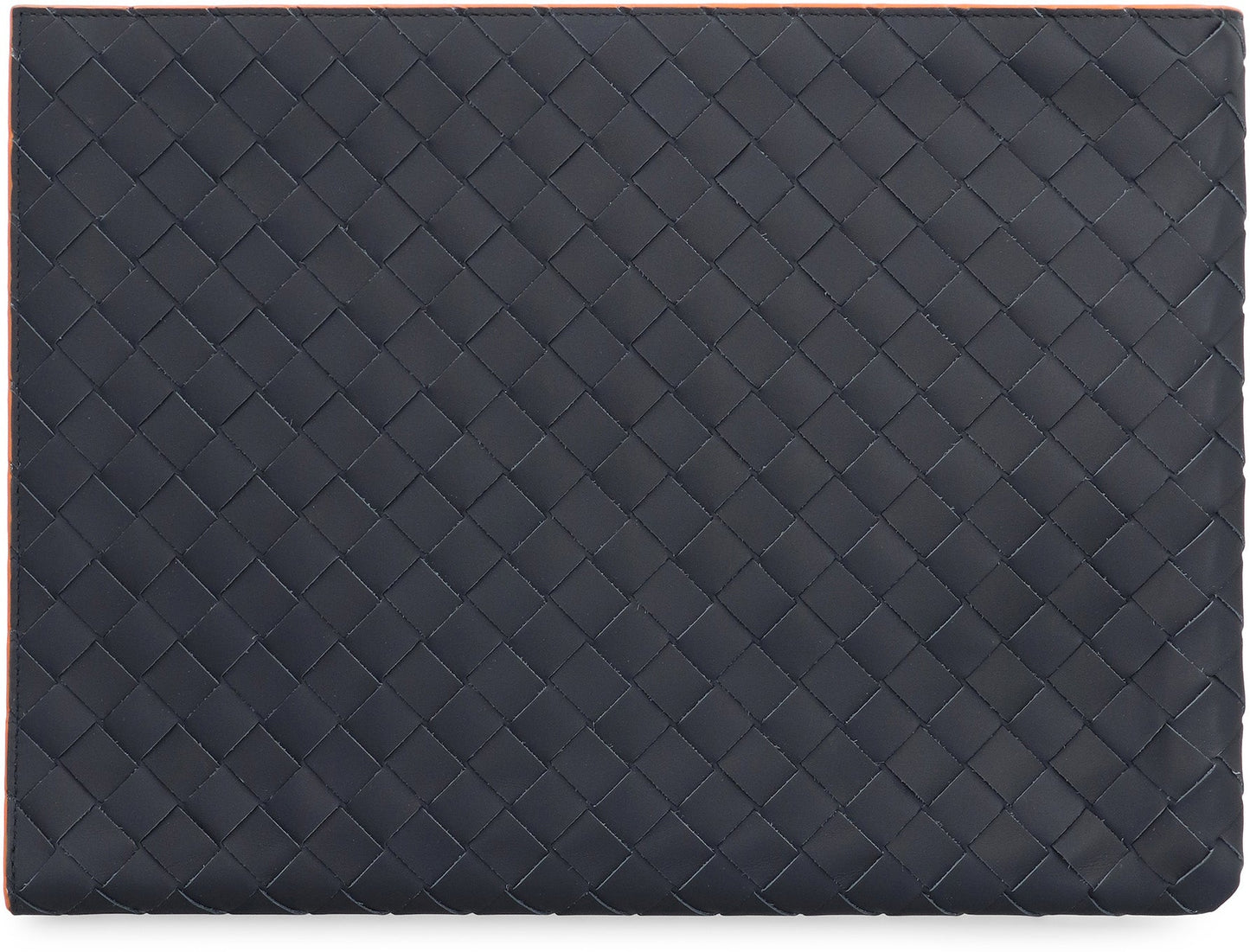 BOTTEGA VENETA Leather Clutch with Intrecciato Motif - 33 cm