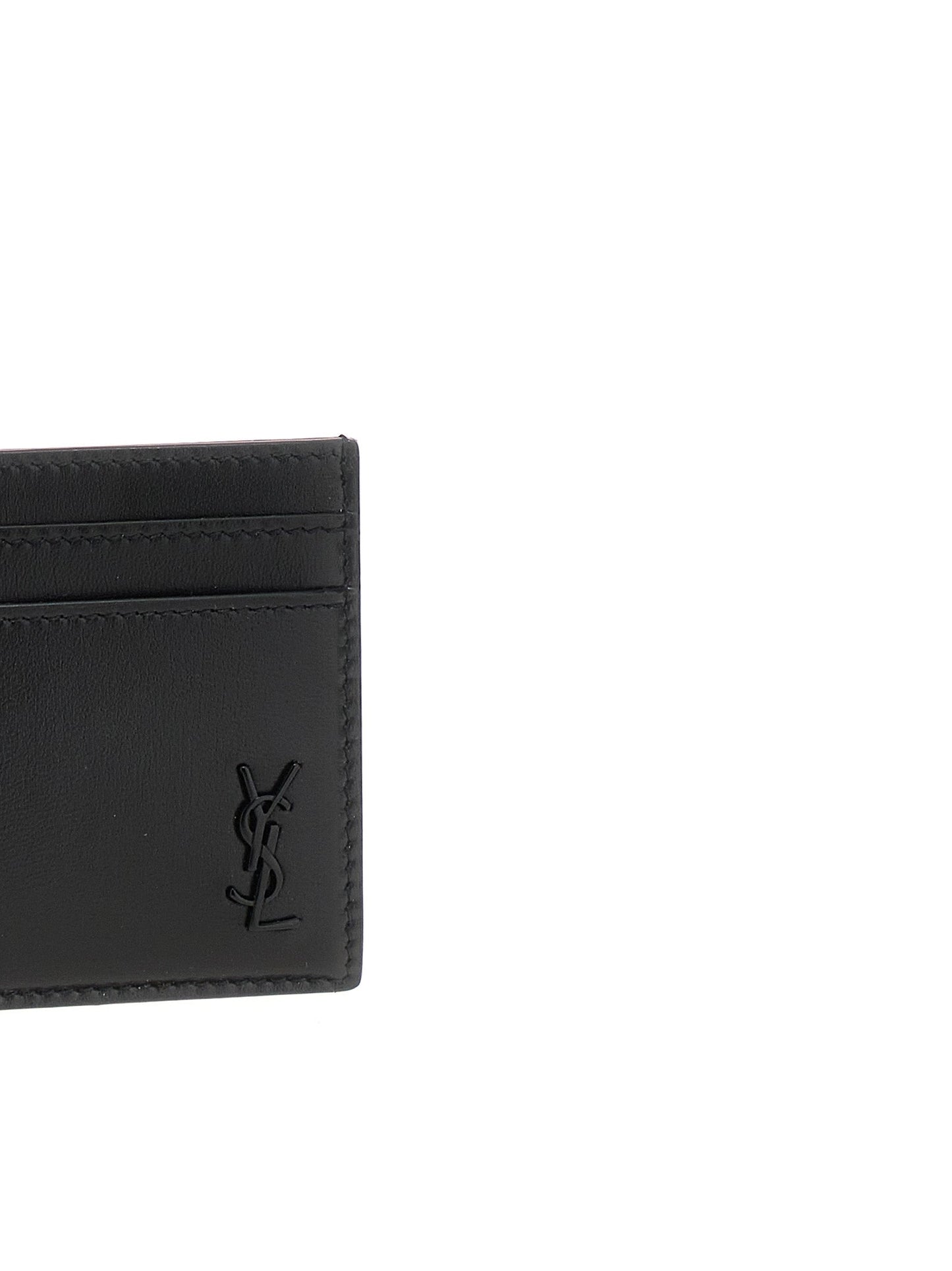 Saint Laurent Men Logo Leather Cardholder