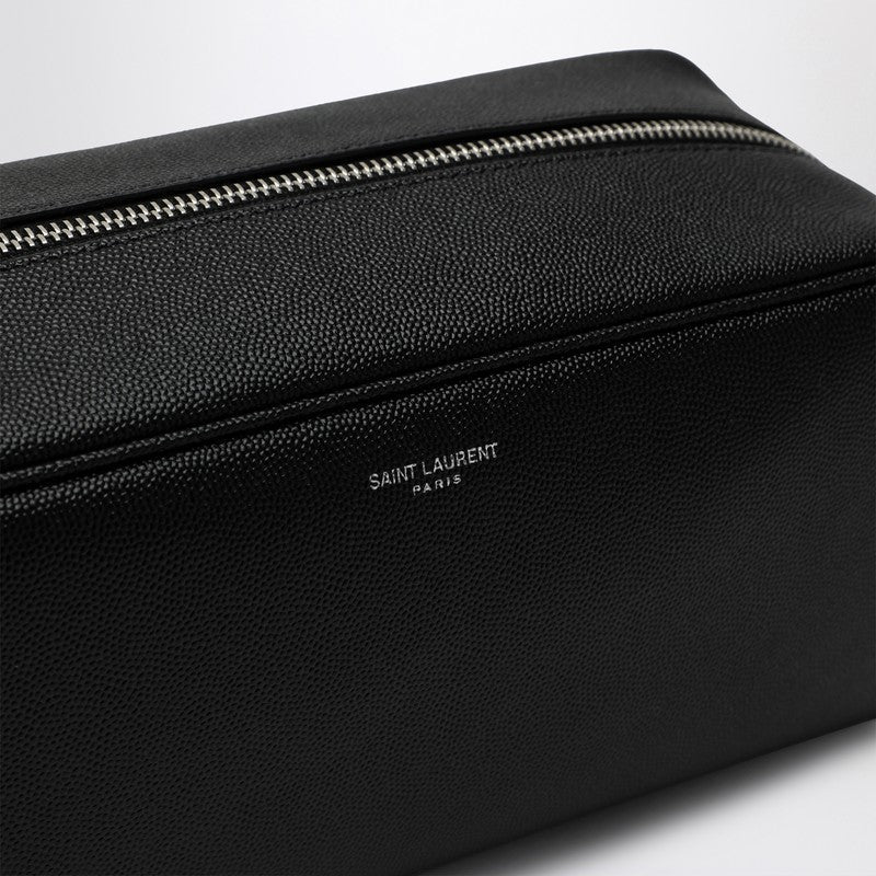 Saint Laurent Black Grained Leather Beauty Case Men