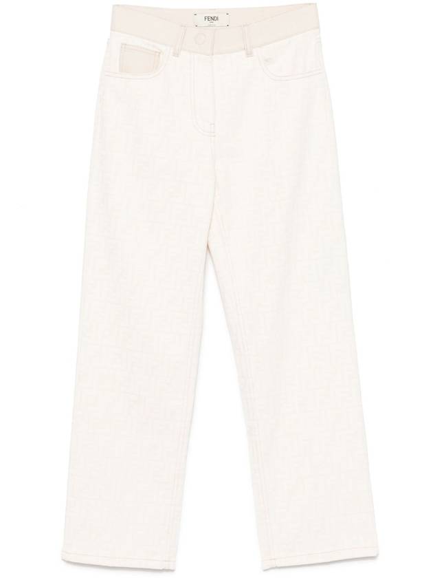 Fendi FF Long Jeans White