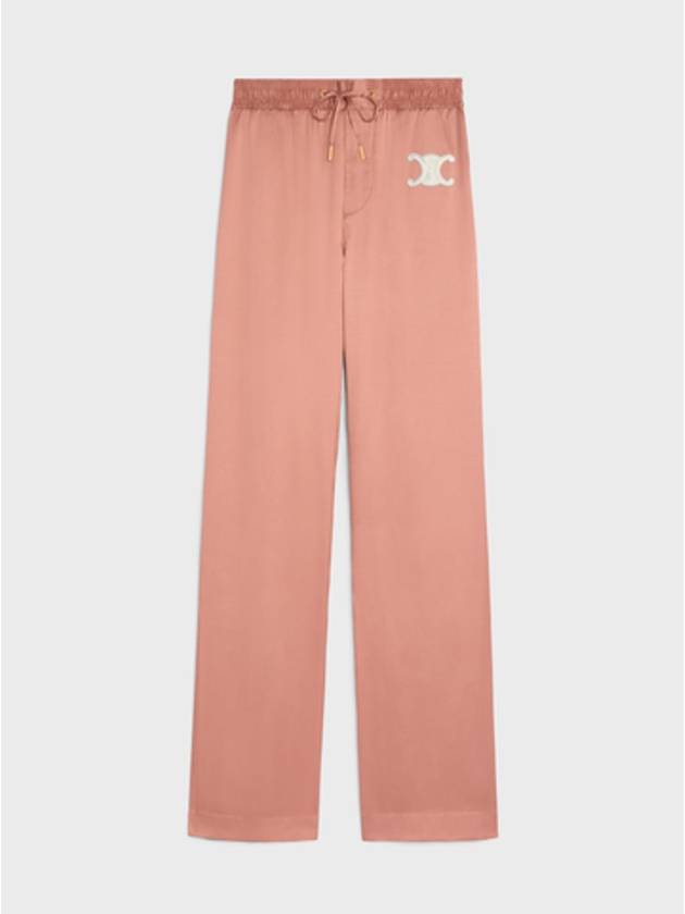 CELINE Triomphe Patch Athletic Track Pants Pink