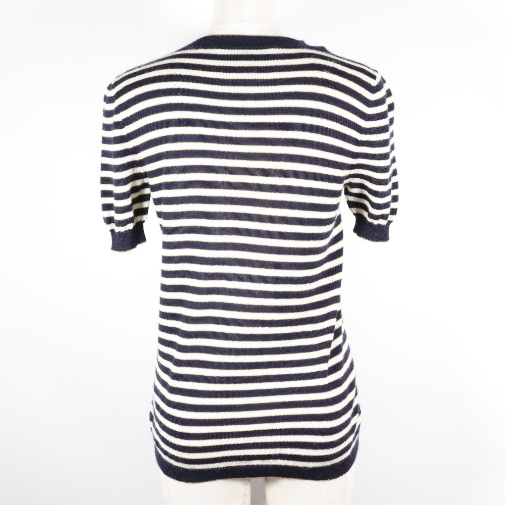 Gucci Cashmere Silk Knit Border T-Shirt