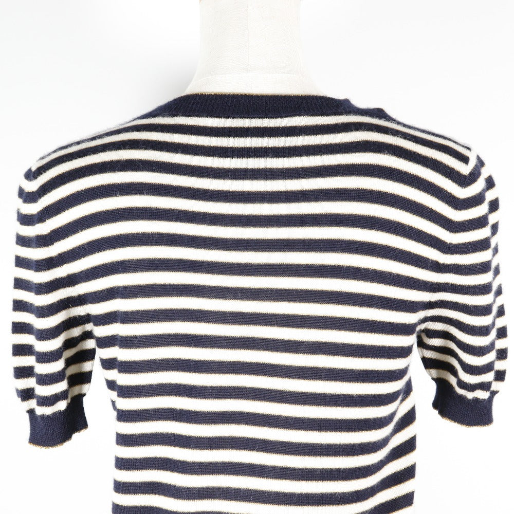 Gucci Cashmere Silk Knit Border T-Shirt