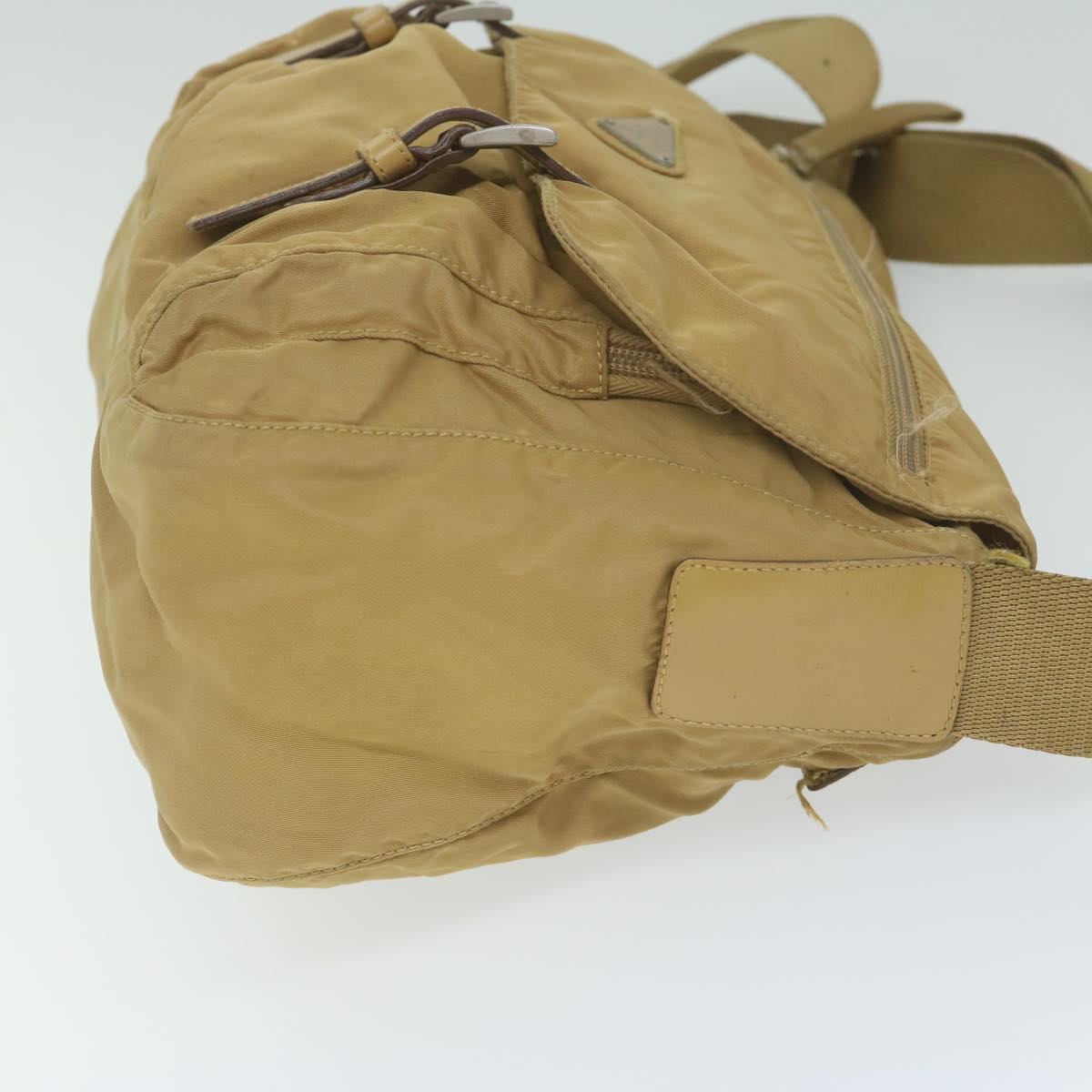 PRADA Shoulder Bag Nylon Beige 61256