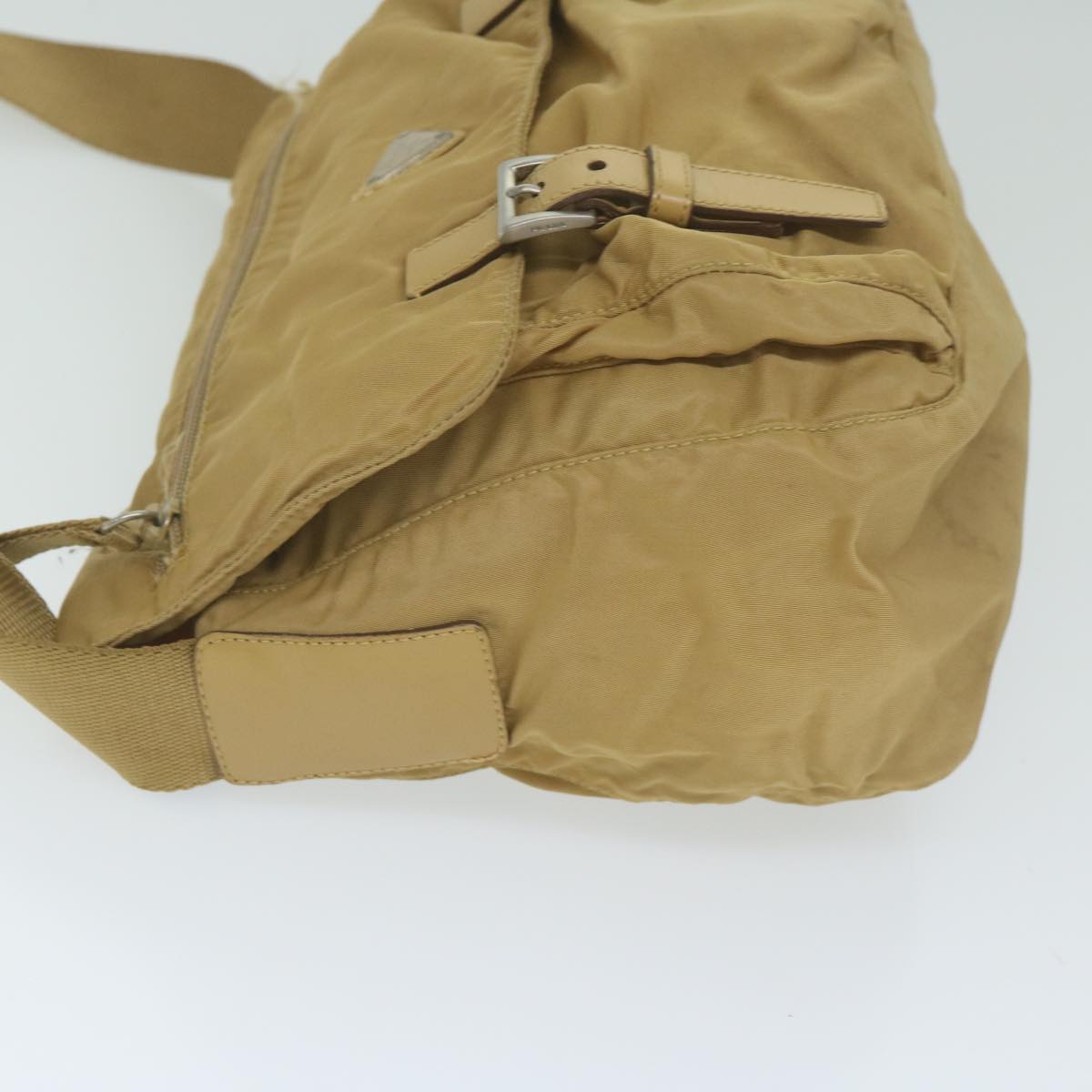 PRADA Shoulder Bag Nylon Beige 61256