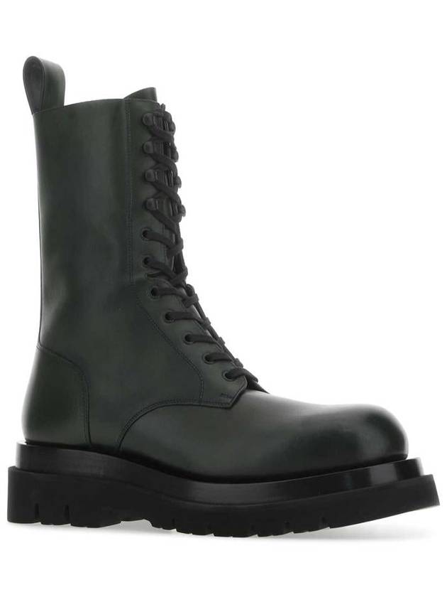 Bottega Veneta Lug Lace-Up Worker Boots Bottle Green