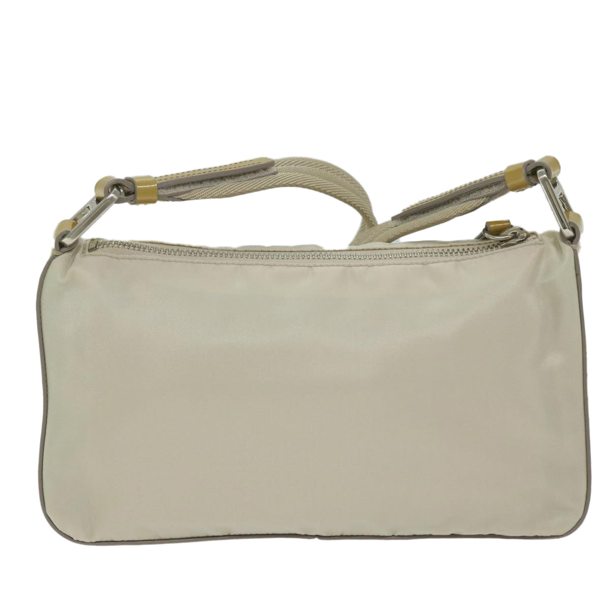 PRADA Shoulder Bag Nylon Enamel Beige 61325