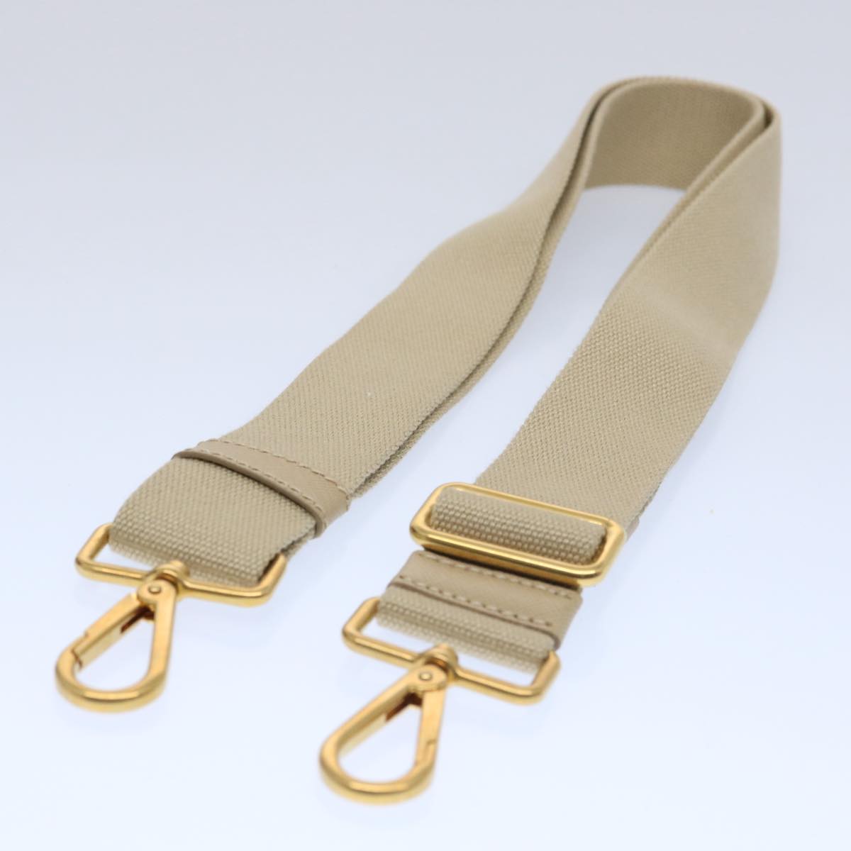 PRADA Shoulder Strap Canvas Beige 61333