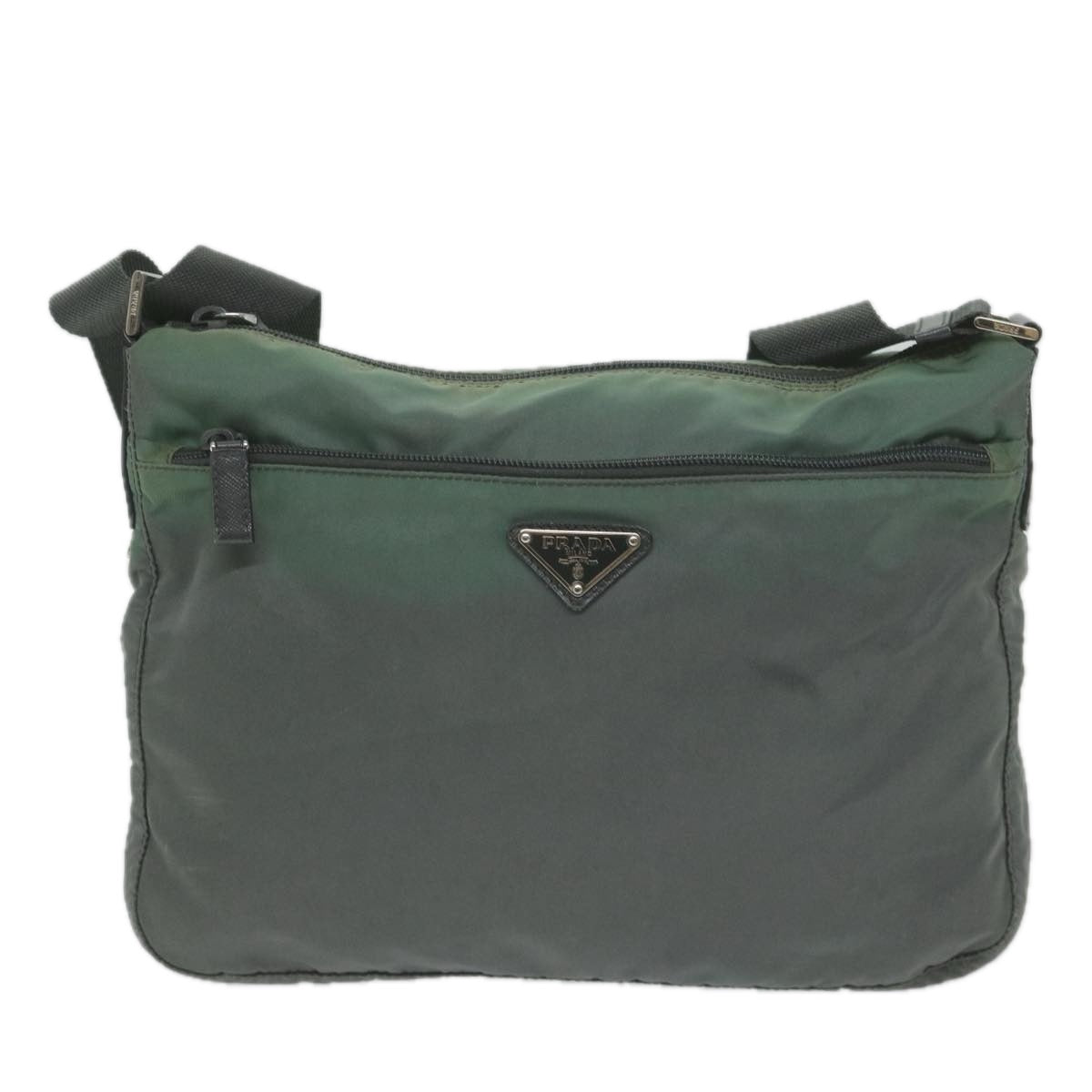 PRADA Shoulder Bag Nylon Khaki 61409