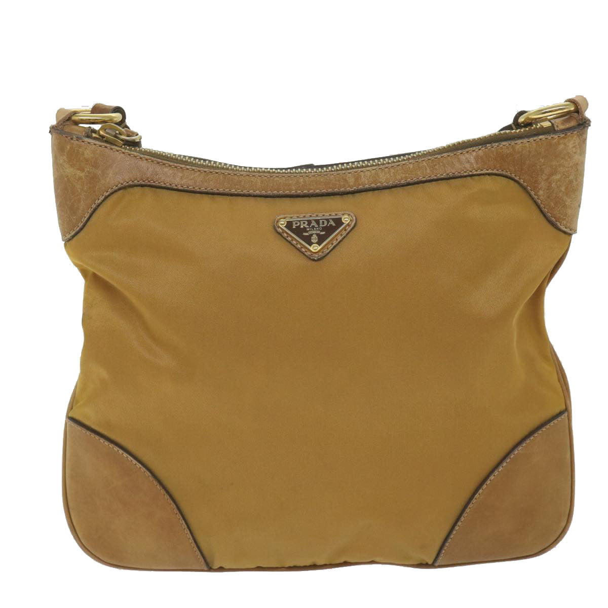 PRADA Shoulder Bag Nylon Beige 61412