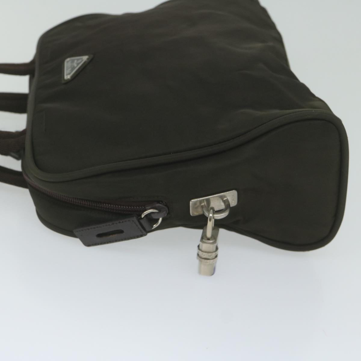 PRADA Hand Bag Nylon Khaki 61415