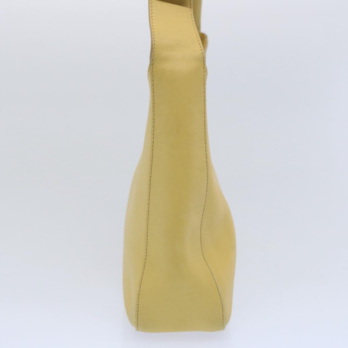 PRADA Shoulder Bag Leather Yellow 61556