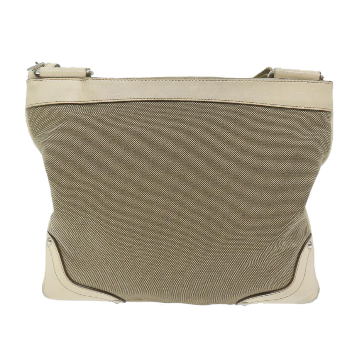 PRADA Shoulder Bag Canvas Beige 61623