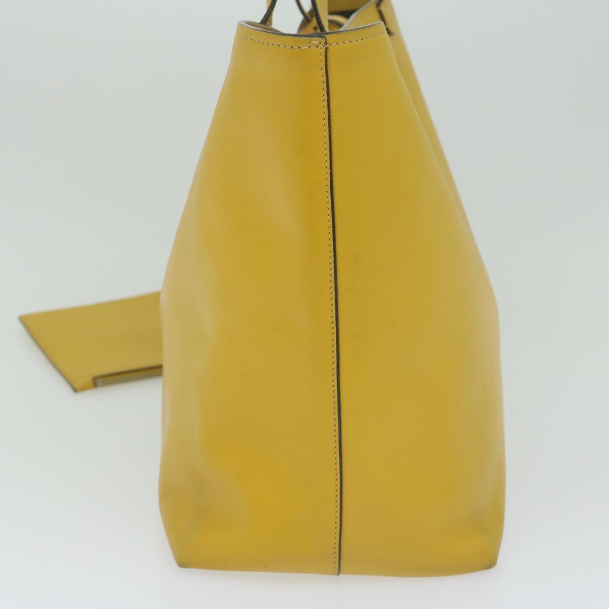 PRADA Tote Bag Leather Yellow 61631