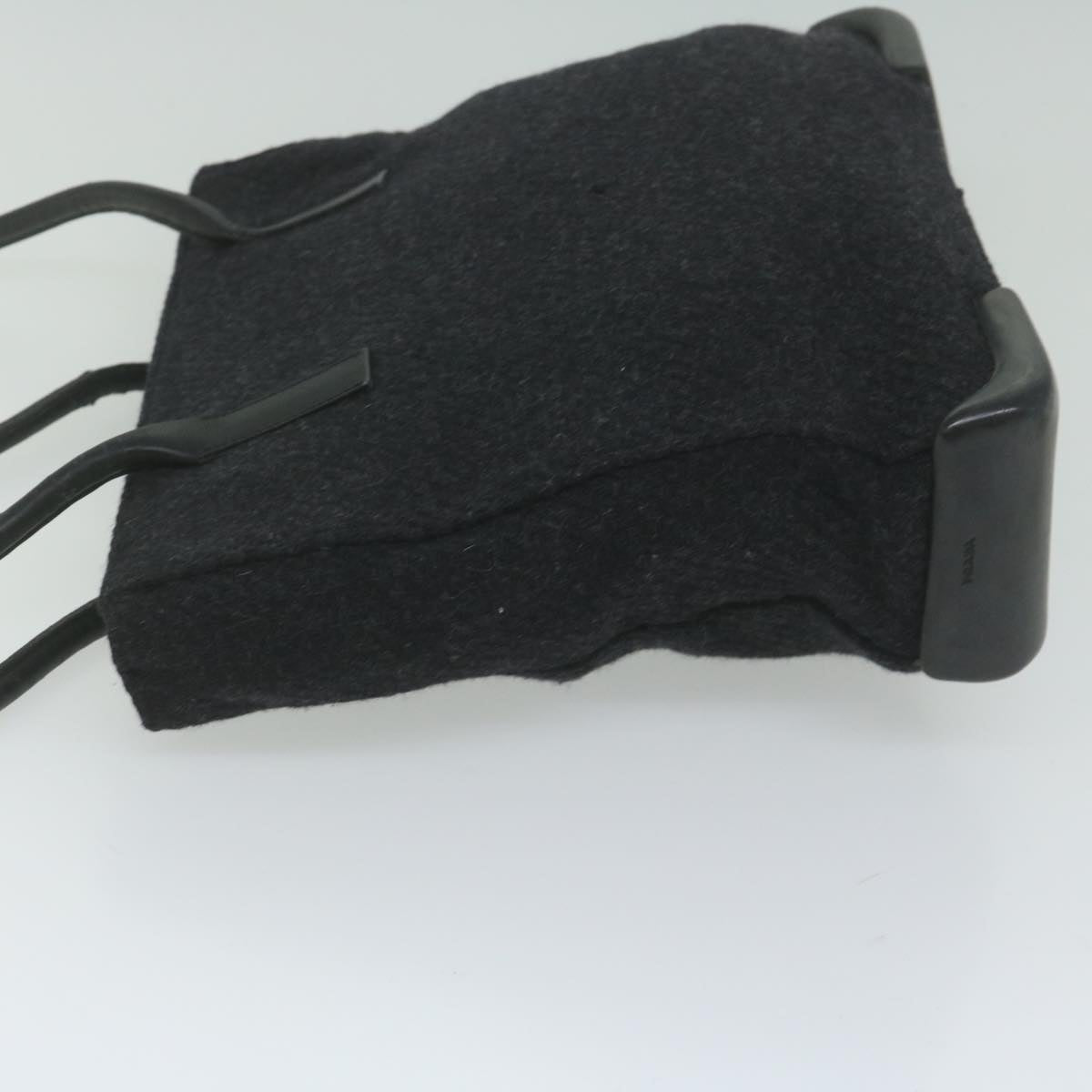 PRADA Tote Bag Wool Black 61633