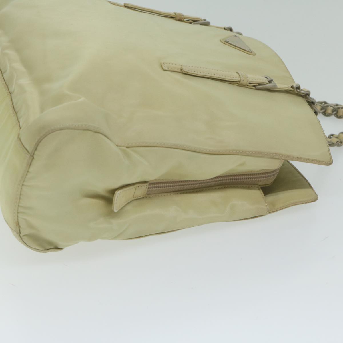 PRADA Tote Bag Nylon Cream 61634