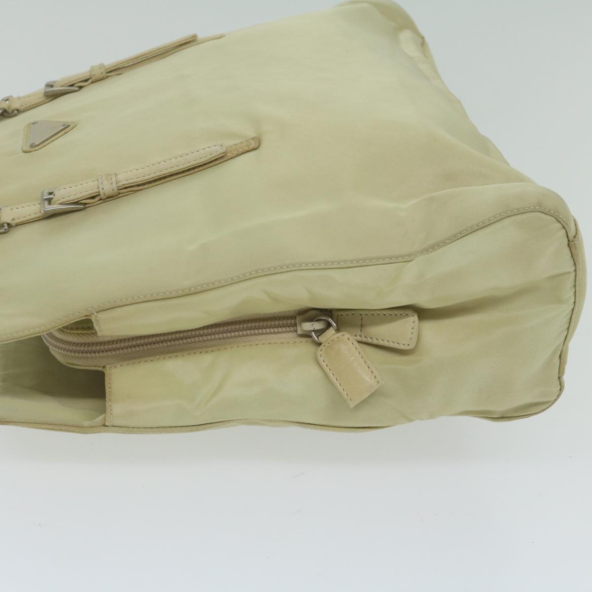 PRADA Tote Bag Nylon Cream 61634