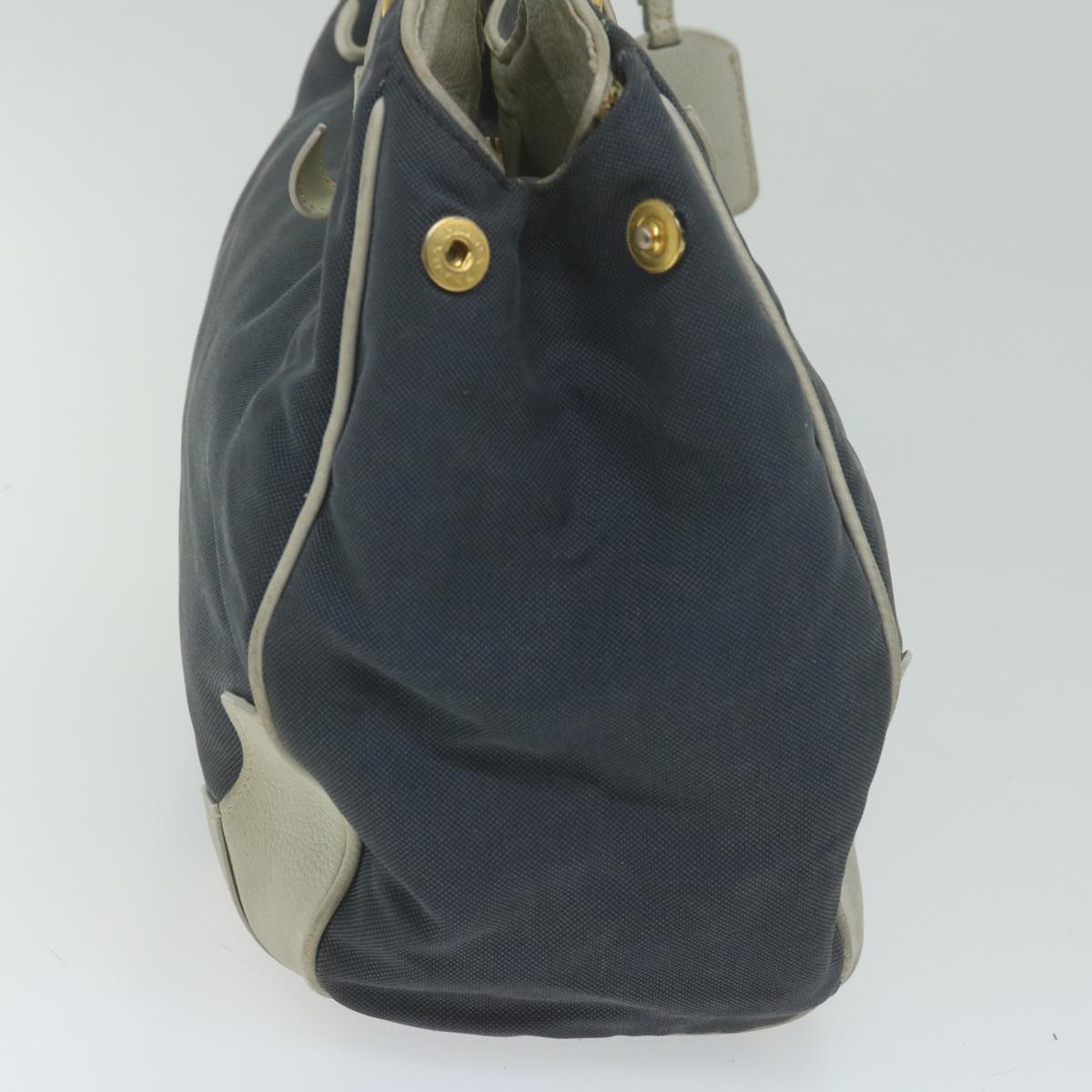PRADA Tote Bag Canvas Navy 61635