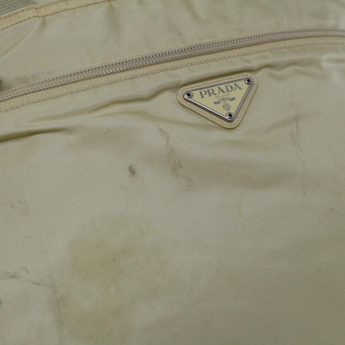 PRADA Tote Bag Nylon Cream 61638
