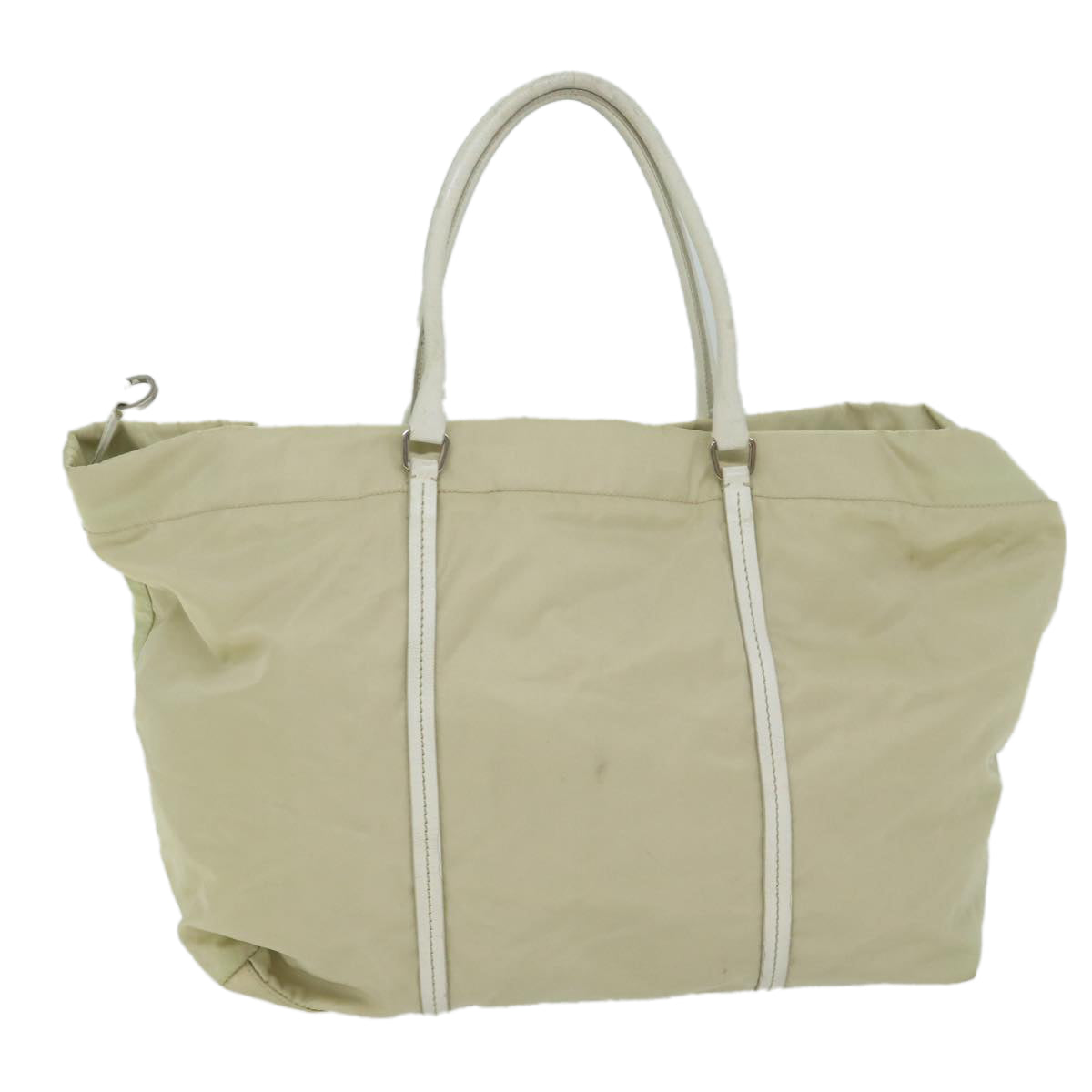 PRADA Tote Bag Nylon Cream 61708