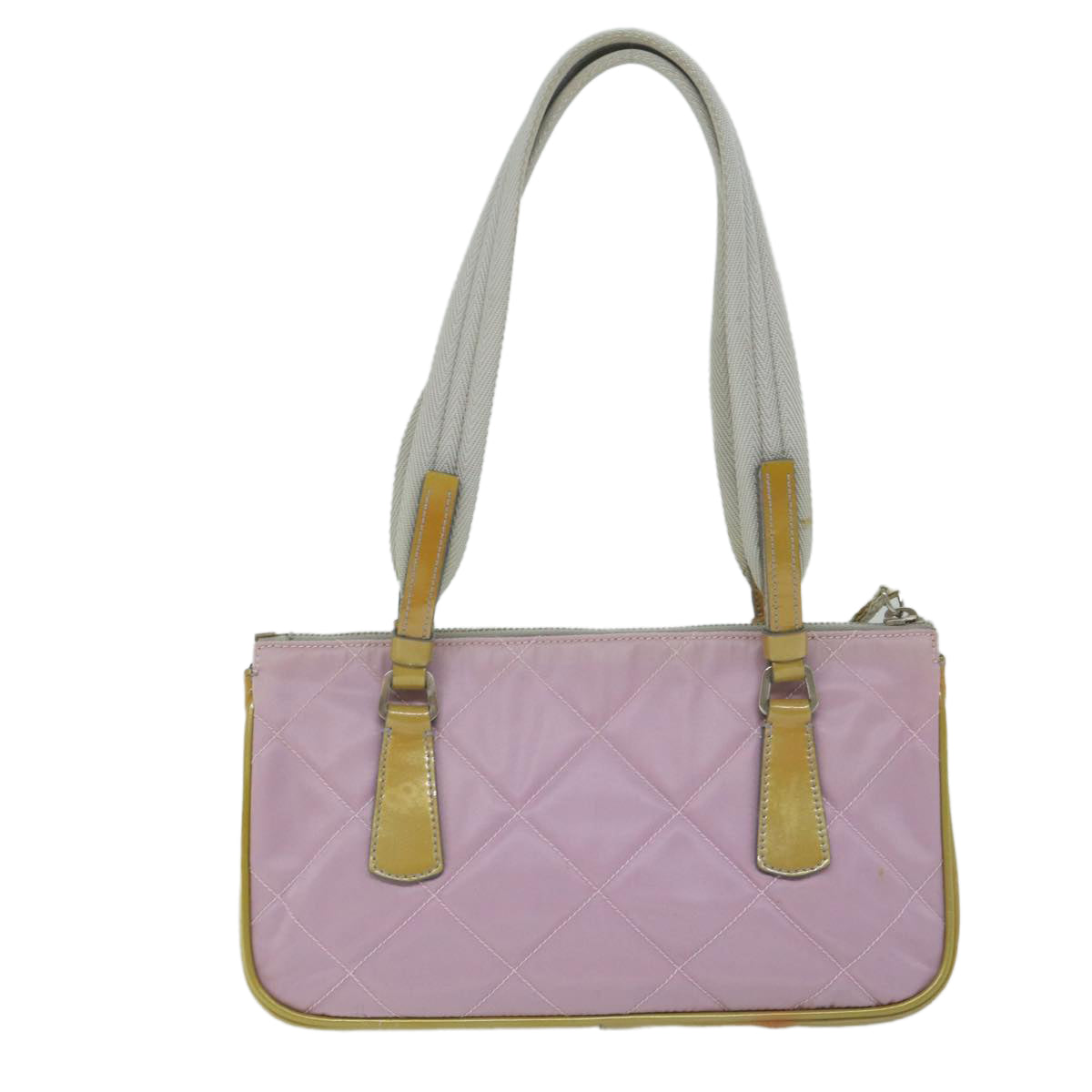 PRADA Hand Bag Nylon Enamel Pink 61789