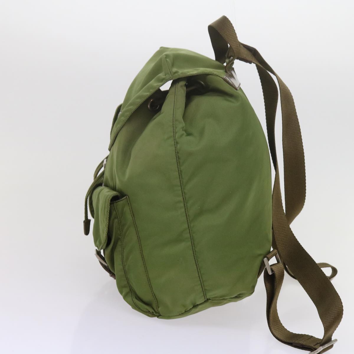 PRADA Backpack Nylon Khaki 61837