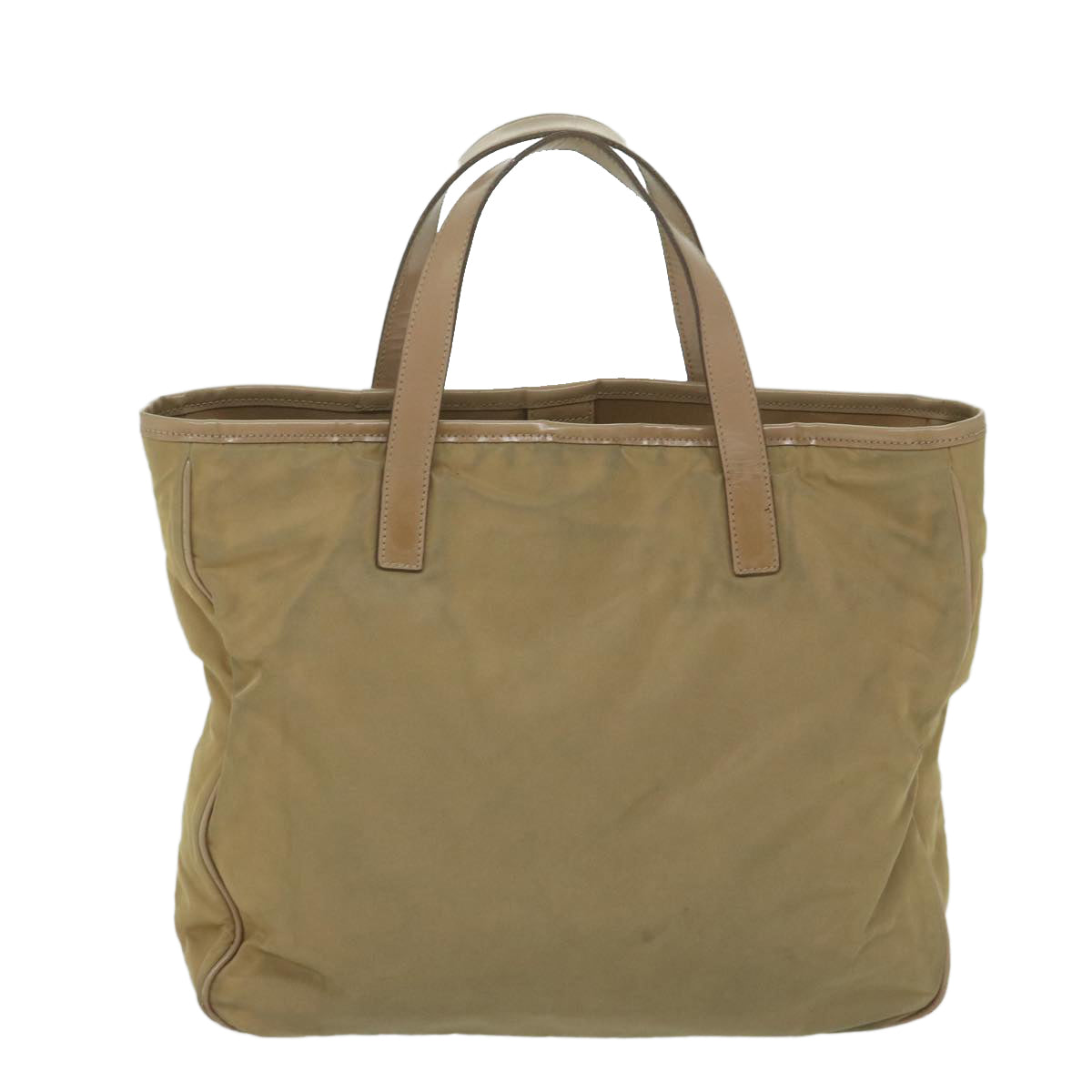 PRADA Hand Bag Nylon Beige 61960