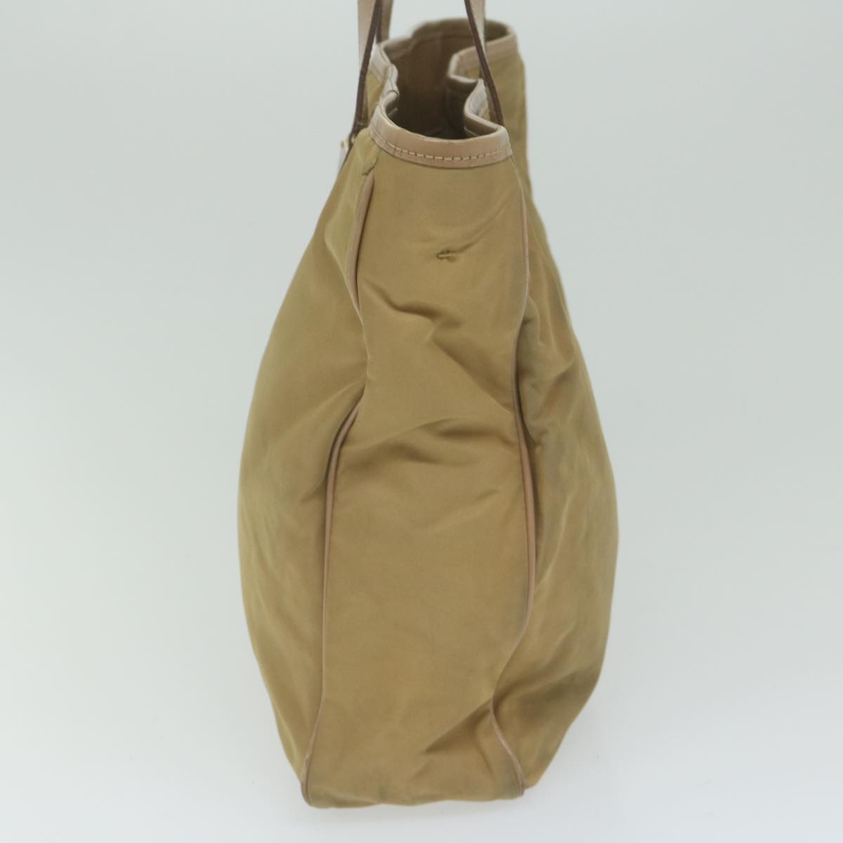 PRADA Hand Bag Nylon Beige 61960