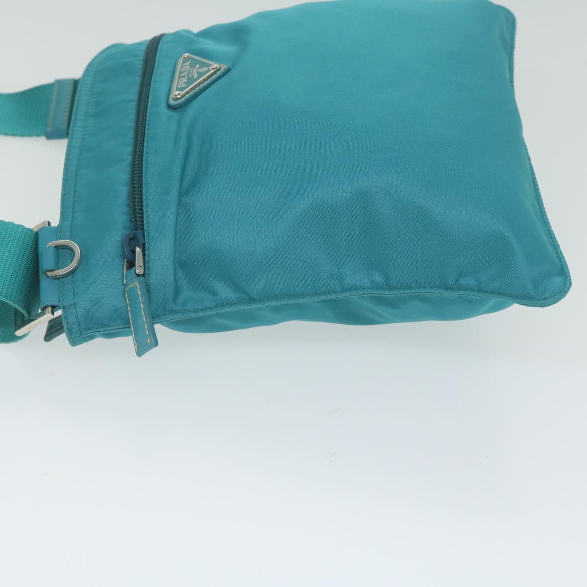 PRADA Shoulder Bag Nylon Turquoise Blue 62238
