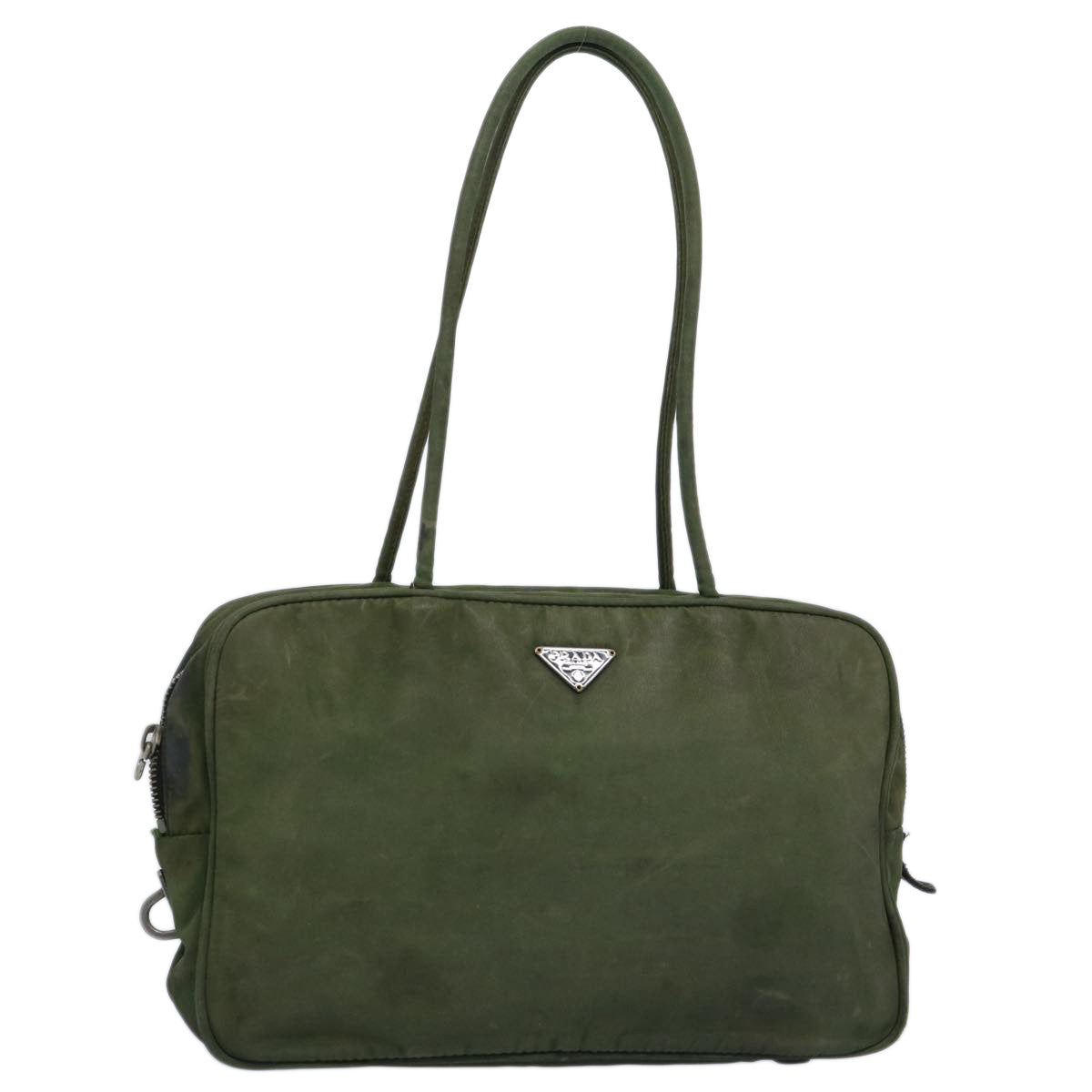 PRADA Hand Bag Nylon Khaki 62293