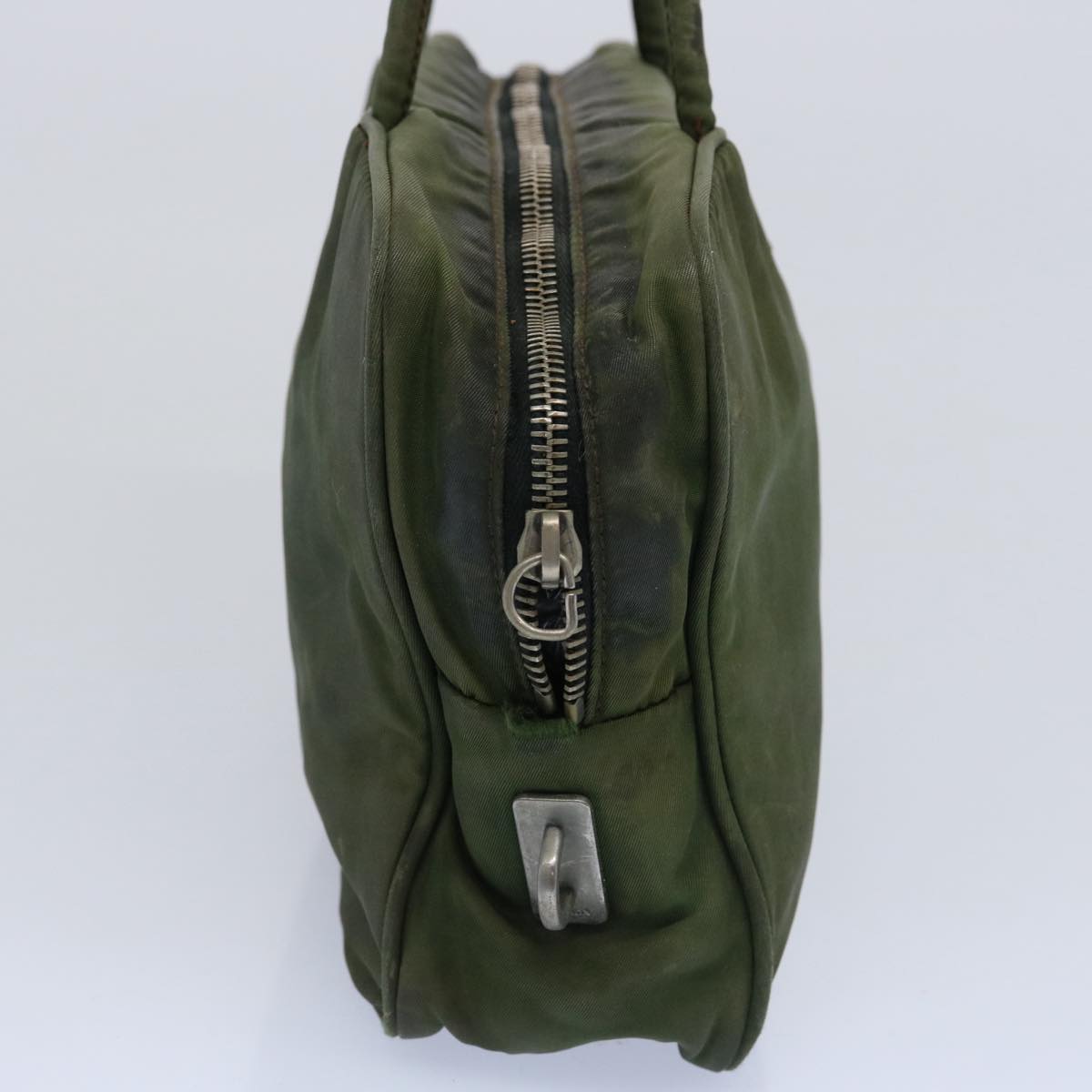 PRADA Hand Bag Nylon Khaki 62293
