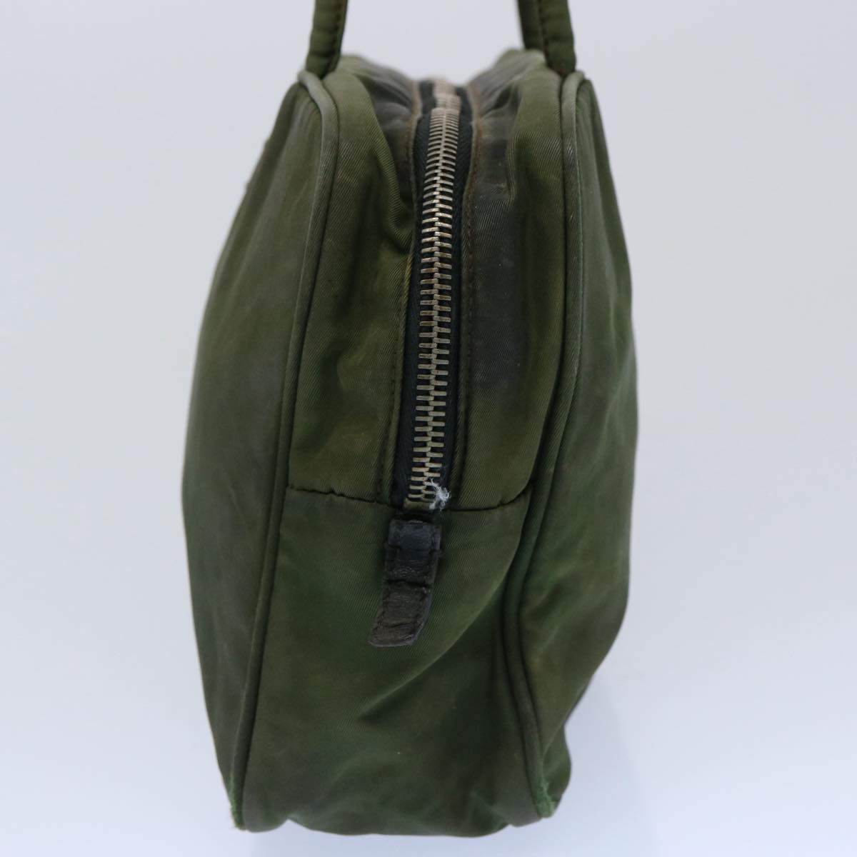 PRADA Hand Bag Nylon Khaki 62293